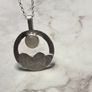 Handmade sterling silver pendant with a moonstone and an 18 inch necklace Image 6
