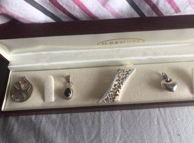 4 silver pendents