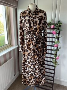 dress bnwot marks & Spencer collection size 10 animal print shirt dress with tie attached belt