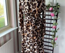 dress bnwot marks & Spencer collection size 10 animal print shirt dress with tie attached belt
