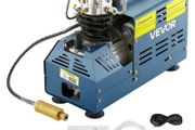 High Pressure Compressor, 4500PSI/30MPA/300BAR High Pressure Air Compressor, 1800W 220V Manual Stop Air Rifle Compressor Suitable for Paintball Air Rifle, PCP Rifle, Air Pistol, Diving Bottle