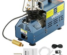 High Pressure Compressor, 4500PSI/30MPA/300BAR High Pressure Air Compressor, 1800W 220V Manual Stop Air Rifle Compressor Suitable for Paintball Air Rifle, PCP Rifle, Air Pistol, Diving Bottle