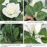 Huryfox Artificial Flowers Garlands - 2 Strand 230cm Long Artificial Flower Vines for Decorations, Faux White Rose Floral Arch with Realistic Design for Home, Garden, Indoor/Outdoor Weddings, Parties Image 3