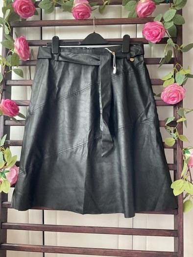 skirt Bnwt Aline black leather look skirt Relish brand eu 46 16/18