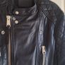 All Saints Unisex Genuine Leather Biker Jacket Image 4