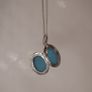 Small Sterling silver locket pendant on a silver chain Image 2