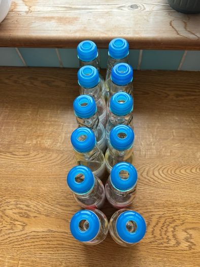 12 x Japanese HATA Ramune Glass Marble Bottles