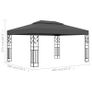 Gazebo with Double Roof 3x4m Anthracite Image 6