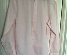 Daniel Hechter long-sleeved formal dress shirt in pastel light pink Collar Size: 15
