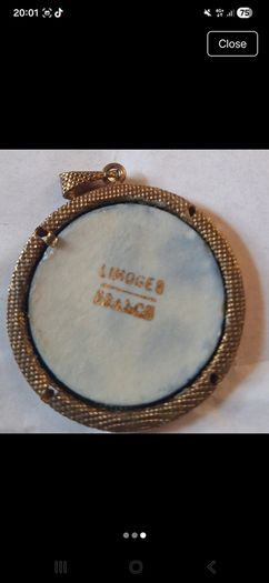 Vintage Limoges Pendant