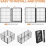 8 Panel Dog Pen, High 80cm Puppy Play Pen Indoor/Outdoor, Portable Detachable Pet Exercise Playpen, Pet Run Enclosures for Puppies, Cats, Rabbits and Other Animals 56 by 80 cm Image 7