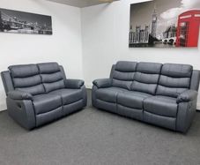 Roma 3+2 or 3+1+1 Leather Recliner Sofa Set
