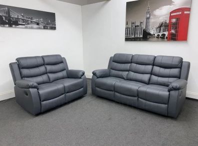 Roma 3+2 or 3+1+1 Leather Recliner Sofa Set