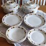18 pcs Vintage Arklow Autumn Leaves Pattern Ceramic Gold Trim Image 6
