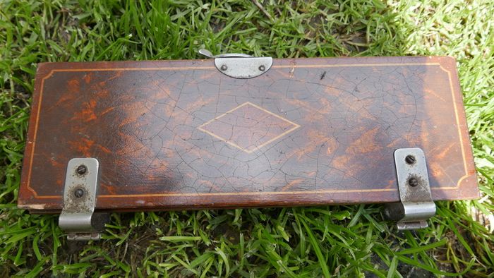 Vintage Acme Wood & Metal Clasped Tie Press