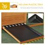 Wooden Rabbit Hutch Outdoor, Guinea Pig Hutch, Detachable Pet House Animal Cage with Openable Run and Roof, Lockable Door, and Slide-out Tray, 146 x 95 x 69cm Image 5