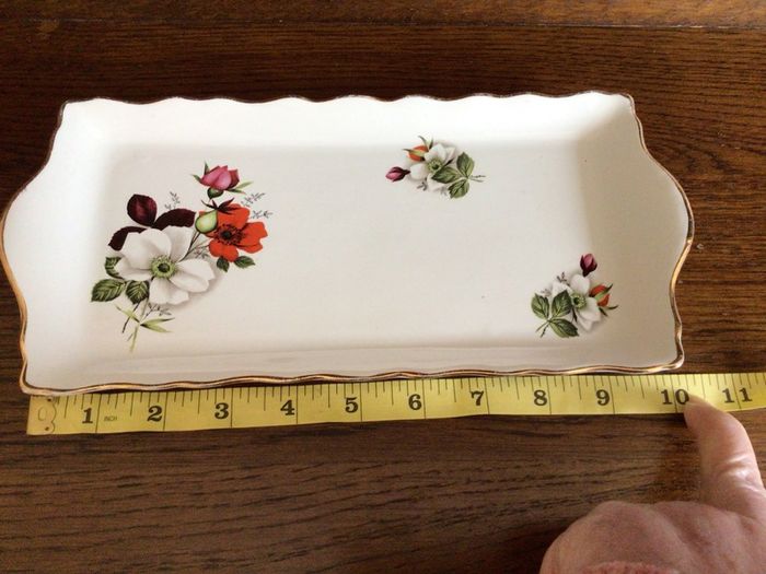 Vintage Old Foley 10 Inch ceramic trinket tray