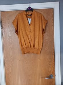 Dunnes  Stores  Satin Croc Pattern  Top/Blouse  S.12.  B.N.W.T