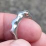Modernist Serpent Irish Sterling Silver Ring Image 9