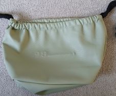 Sage green drawstring cosmetic bag, new