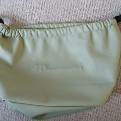 Sage green drawstring cosmetic bag, new