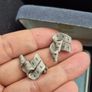 Vintage Silver Earrings with Little Stones. Image 6
