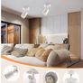 Brand New ougres wall lamp with switch white, 2 pack Image 4