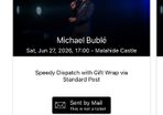 Michael Buble - Malahide June 27 2026 - Front Standing