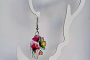 Vibrant Poppy Blossom Watercolour Earrings