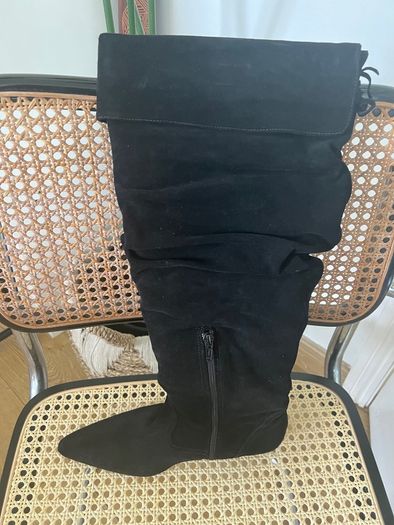 Duo Boots - black suede long boots