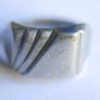 Vintage Nickel Silver Signet Ring - Classic size T Image 6