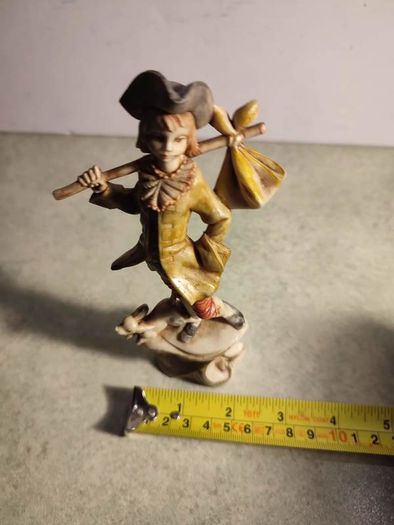 Rare find Vintage Depose Italy Shepherd Boy on a Pedestal with Dog Figurine by Fontanini, 277 Polymer Resin Collectible Figurine Collection.