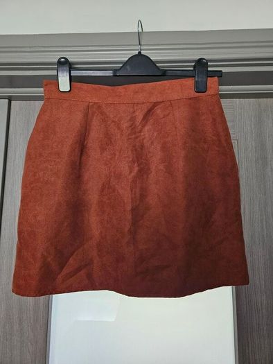 suede feel mini skirt