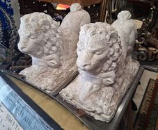Large Pair cast stone Garden Lions