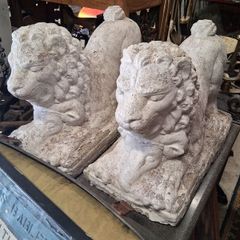 Large Pair cast stone Garden Lions