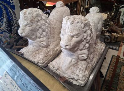 Large Pair cast stone Garden Lions