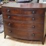 Regency Mahogany Bow Front Chest of Drawers Image 2