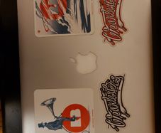 Apple MacBok Pro, for parts or repair, Stickers on Lid, not powering on