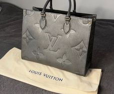 Louis Vuitton OnTheGo MM  Anthracite Grey Monogram Empreinte  Brand New