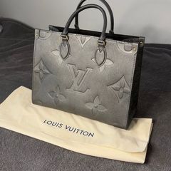 Louis Vuitton OnTheGo MM  Anthracite Grey Monogram Empreinte  Brand New