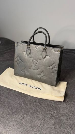 Louis Vuitton OnTheGo MM  Anthracite Grey Monogram Empreinte  Brand New