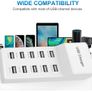 USB Charger Station, 10 Port USB Charger USB Hub Charger 40W Multi-port USB Fast Charging Station Image 4