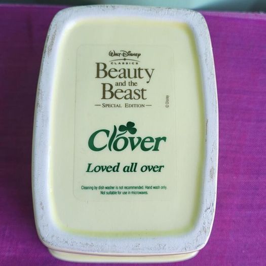Collectable Disney Clover Butter Dish Beauty & the Beast