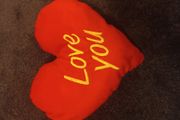 Valentine Red Velvet Love Heart Cushion