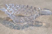 Rare find Small OLD Glass Sauce Boat