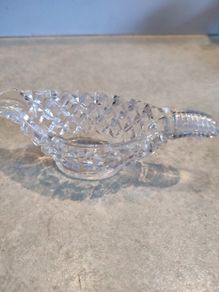 Rare find Small OLD Glass Sauce Boat