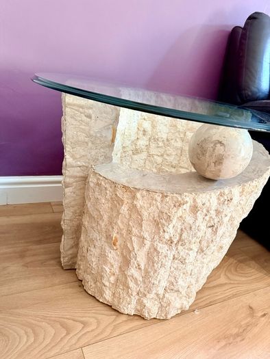 2 x Stone coffee tables