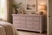 Dusty pink drawers, dresser, sideboard