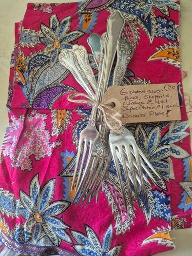 Silver plated 6 forks