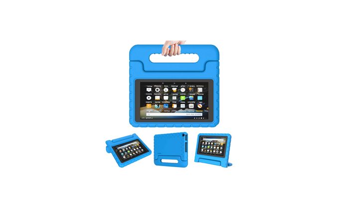 For Amazon Fire 7 2019 Case Kids Shockproof Tablet Smart Cover Handle EVA New Blue - FHT07ATK1
